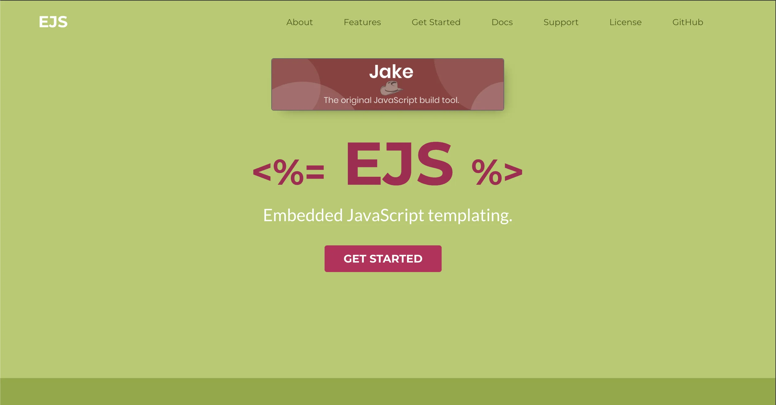 EJS: Landing Page Facelift — The site as it is today